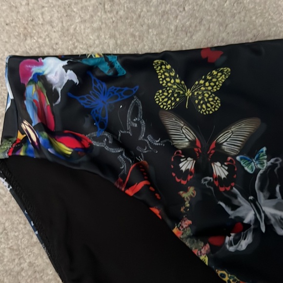 NEW Christian Lacroix bathing suit swimsuit swimming black with butterfly - Picture 2 of 9